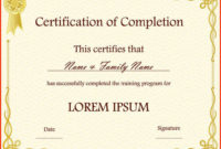 10 Template For A Certificate Of Completion | Business with Outstanding Effort Certificate Template