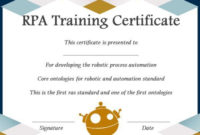 12+ Robotics Certificate Templates For Training Institutes throughout Robotics Certificate Template Free