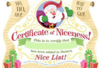 15 Free Printable Letters From Santa Templates intended for Santas Nice List Certificate Template Free