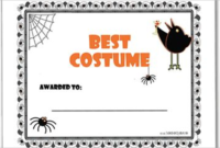 18+ Halloween Certificate Templates Free Printable, Word within Stunning Best Dressed Certificate Templates