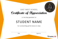30 Free Certificate Of Appreciation Templates And Letters with regard to Top Student Council Certificate Template