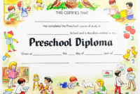 30 Kindergarten Graduation Certificate Free Printable In intended for Certificate For Pre K Graduation Template