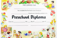 30 Kindergarten Graduation Certificate Free Printable In regarding Fascinating Printable Kindergarten Diploma Certificate