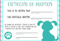 4 Adoption Certificate Template Dog 09696 | Fabtemplatez within Pet Adoption Certificate Editable Templates