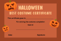 4 Best Free Printable Halloween Certificate Templates with regard to Best Costume Certificate Printable Free 9 Awards