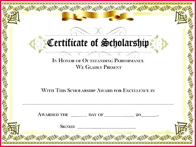 7 Template For Scholarship Certificate 54517 | Fabtemplatez in Amazing ...
