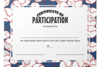 8+ Participation For Sports Certificate Templates - Psd for Simple Baseball Award Certificate Template