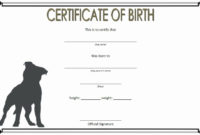9 Dog Birth Certificate Template - Template Guru in Simple Pet Birth Certificate Template 24 Choices