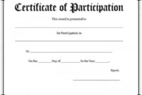99+ Free Printable Certificate Template - Examples In Pdf pertaining to Participation Certificate Templates Free Printable