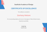 Academic Excellence Award Certificate Template [Free Jpg inside Fantastic Academic Certificate