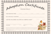 Adoption Certificate Template (3) – Templates Example pertaining to Fascinating Stuffed Animal Adoption Certificate Template Free