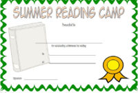 Amazing Certificate For Summer Camp Free Templates 2020 In intended for Professional Accelerated Reader Certificate Templates
