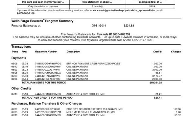 Amazing Checking Account Statement Template