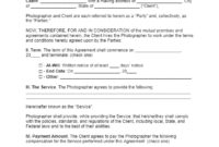 Amazing Corporate Photography Contract Template