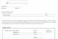 Amazing Engagement Photography Contract Template