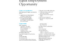 Amazing Equal Employment Opportunity Statement Template
