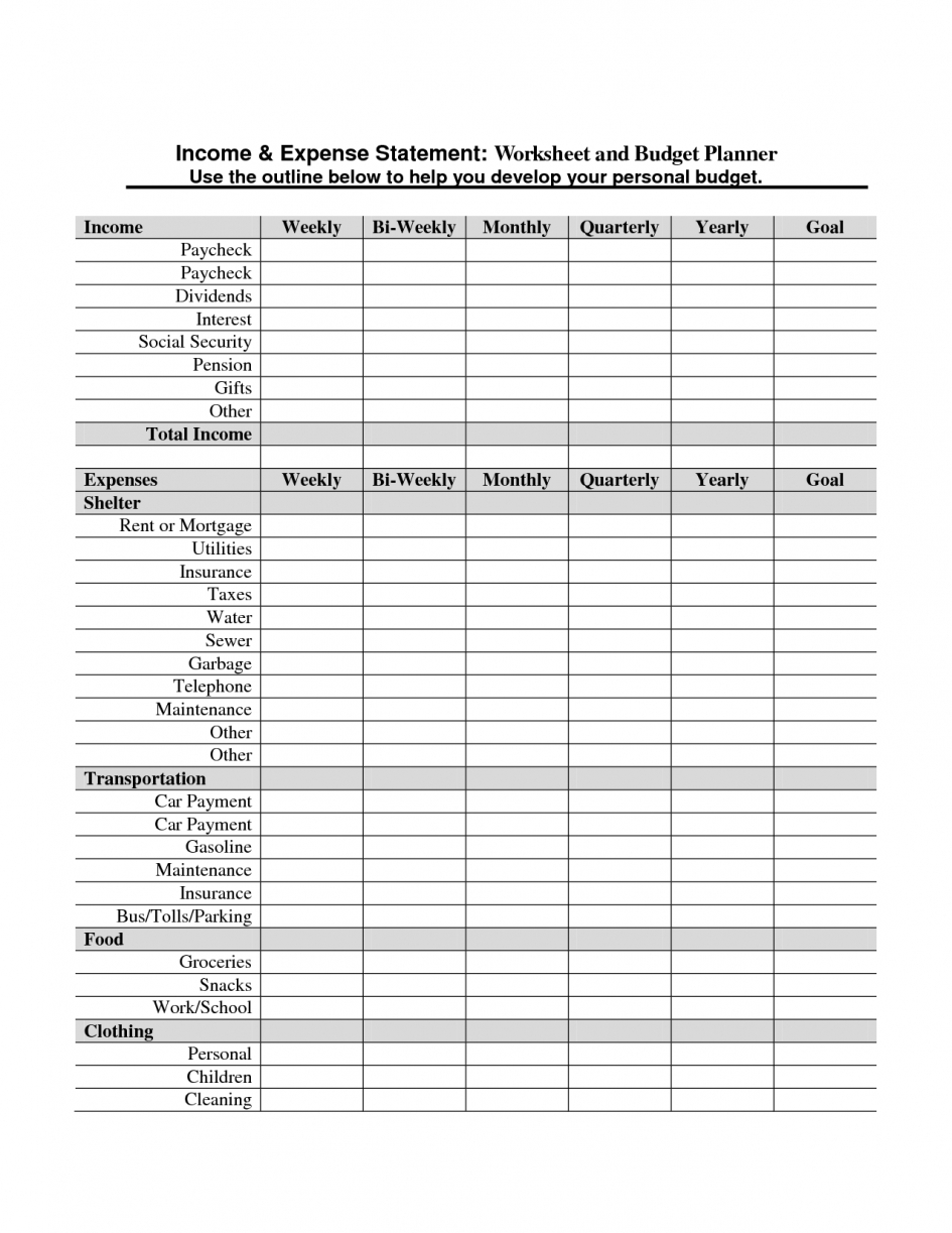 Amazing Family Income Statement Template