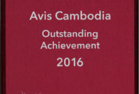 Avis Cambodia Receives Outstanding Achievement Award - Rma throughout Stunning Outstanding Achievement Certificate