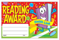 Awards Reading Award Finish Line. Reward Progress And in Star Reader Certificate Templates