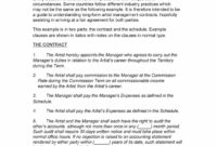 Awesome Artist Manager Contract Template