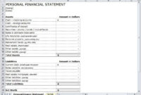 Awesome Asset Statement Template