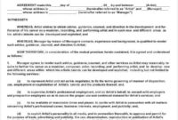Awesome Band Management Contract Template