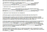 Awesome Booking Agent Contract Agreement