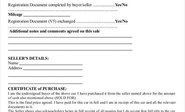 Awesome Car Buying Contract Template