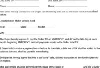 Awesome Car Deposit Contract Template