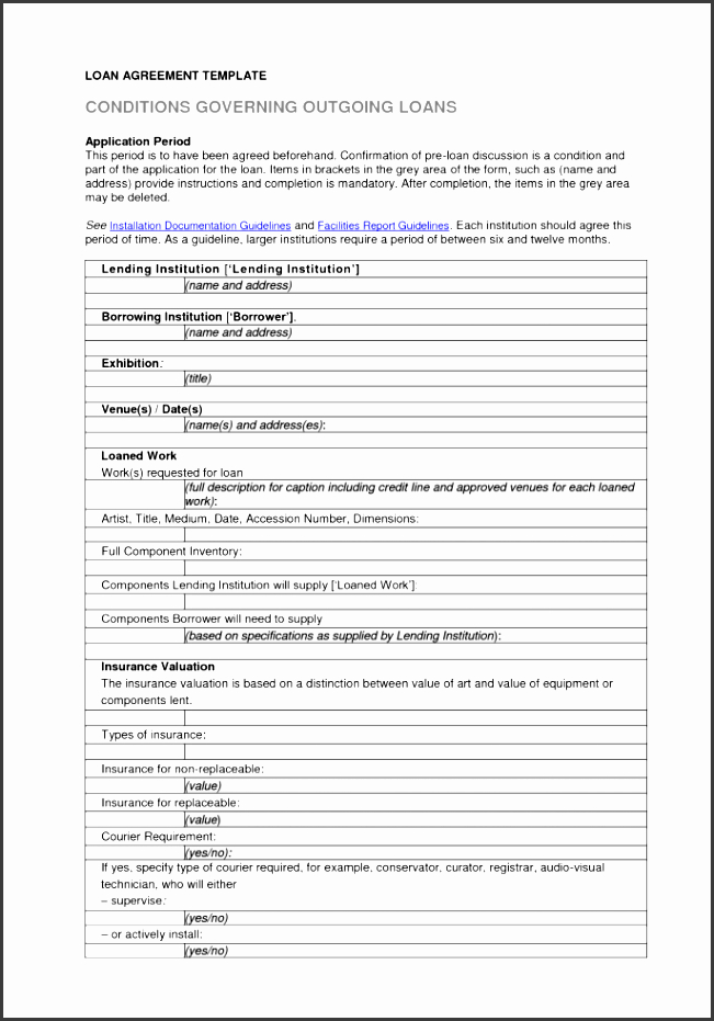 Awesome Car Loan Contract Template