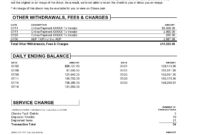 Awesome Checking Account Statement Template