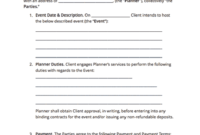 Awesome Event Organizer Contract Sample