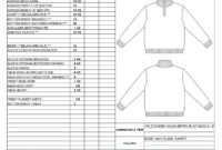 Awesome Fashion Cost Sheet Template