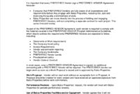 Awesome Food Vendor Contract Template