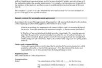 Awesome Hourly Employee Contract Template