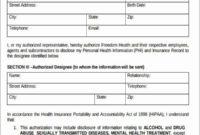 Awesome Patient Insurance Statement Template