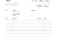 Awesome Sample Billing Statement Template