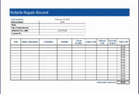 Awesome Vehicle Service Log Book Template