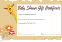 Baby Shower Gift Certificate Template Free (Little Garden inside Best 7 Babysitting Gift Certificate Template Ideas