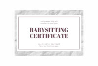 Babysitting Gift Certificate Template Printable - Gridgit within Amazing Babysitting Certificate Template