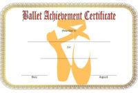 Ballet Certificate Template 2 for Blessing Certificate Template Free 7 New Concepts