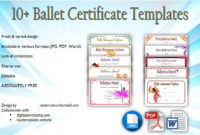 Ballet Certificate Templates [10+ Fancy Designs Free Download] pertaining to Hip Hop Dance Certificate Templates