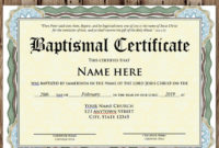 Baptism Certificate Template Microsoft Word Editable File for Baptism Certificate Template Word Free