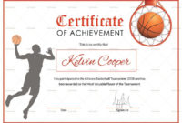Basketball Award Achievement Certificate Template With throughout Baseball Award Certificate Template
