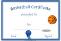 Basketball Certificates | Free Basketball, Basketball inside Athletic Award Certificate Template
