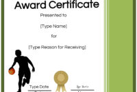 Basketball Participation Certificate Free Printable | Free for New Basketball Tournament Certificate Templates