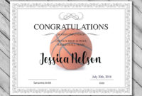 Basketball Participation Certificate Free Printable | Free throughout Participation Certificate Templates Free Printable