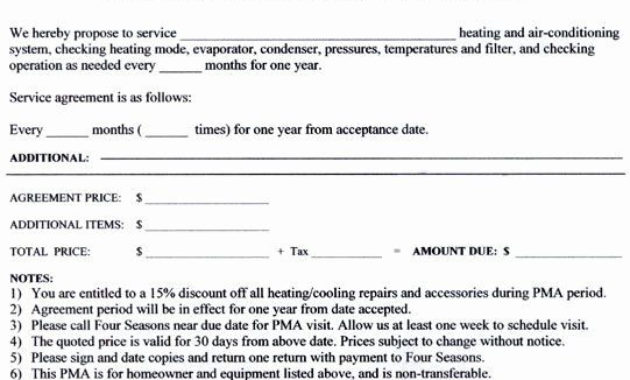 Best Air Conditioning Service Contract Template