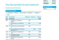 Best Checking Account Statement Template
