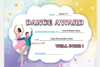Best Dance Award Certificate Templates Professional in Fantastic Hip Hop Dance Certificate Templates